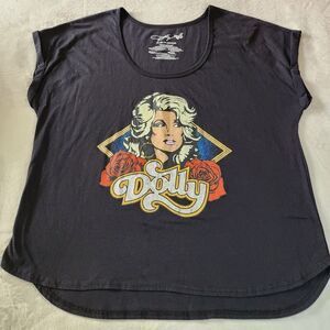 Dolly Parton Black Tshirt With Graphics Size 2X
